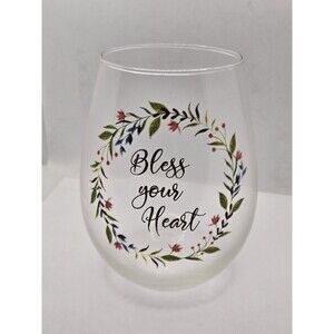 LARGE GLASS Goblet Bowl CANDLE HOLDER VASE - Bless Your Heart